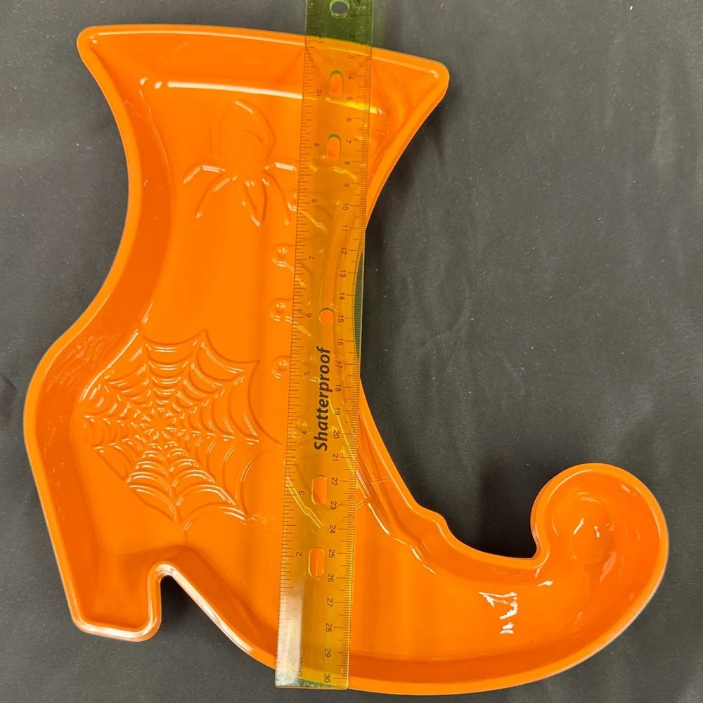 Orange Halloween Witch Hat Plates food containers party serving trays 8 piece